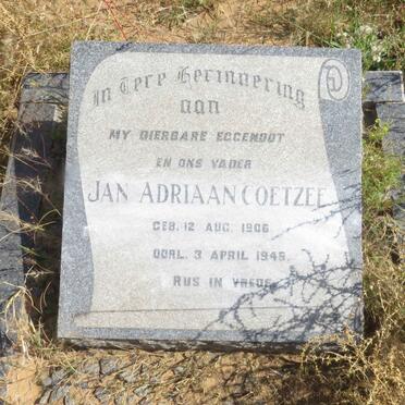COETZEE Jan Adriaan 1906-1949