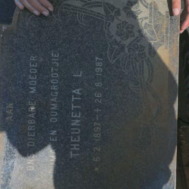 ERASMUS Theunetta L. nee OLIVIER 1897-1987