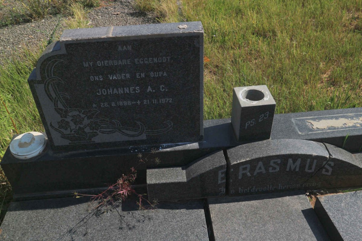 ERASMUS Johannes A.C. 1898-1972