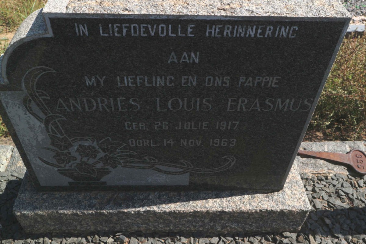 ERASMUS Andries Louis 1917-1963