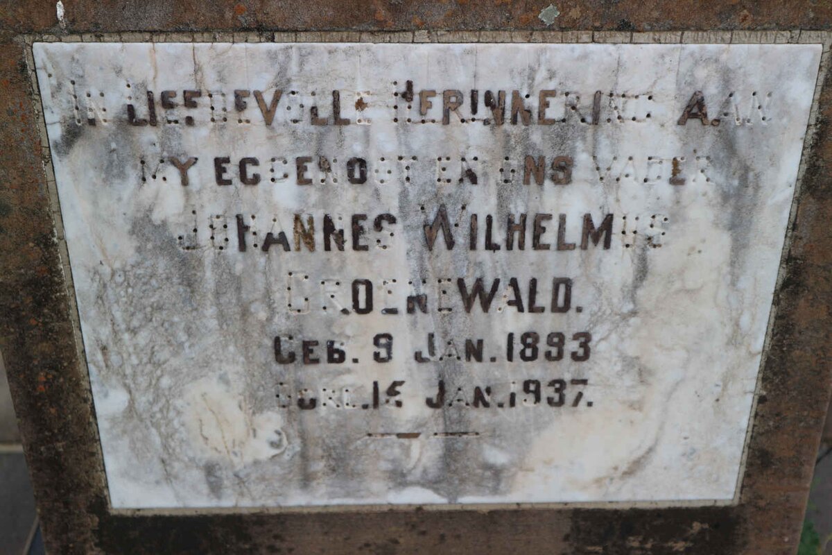 GROENEWALD Johannes Wilhelmus 1893-1937