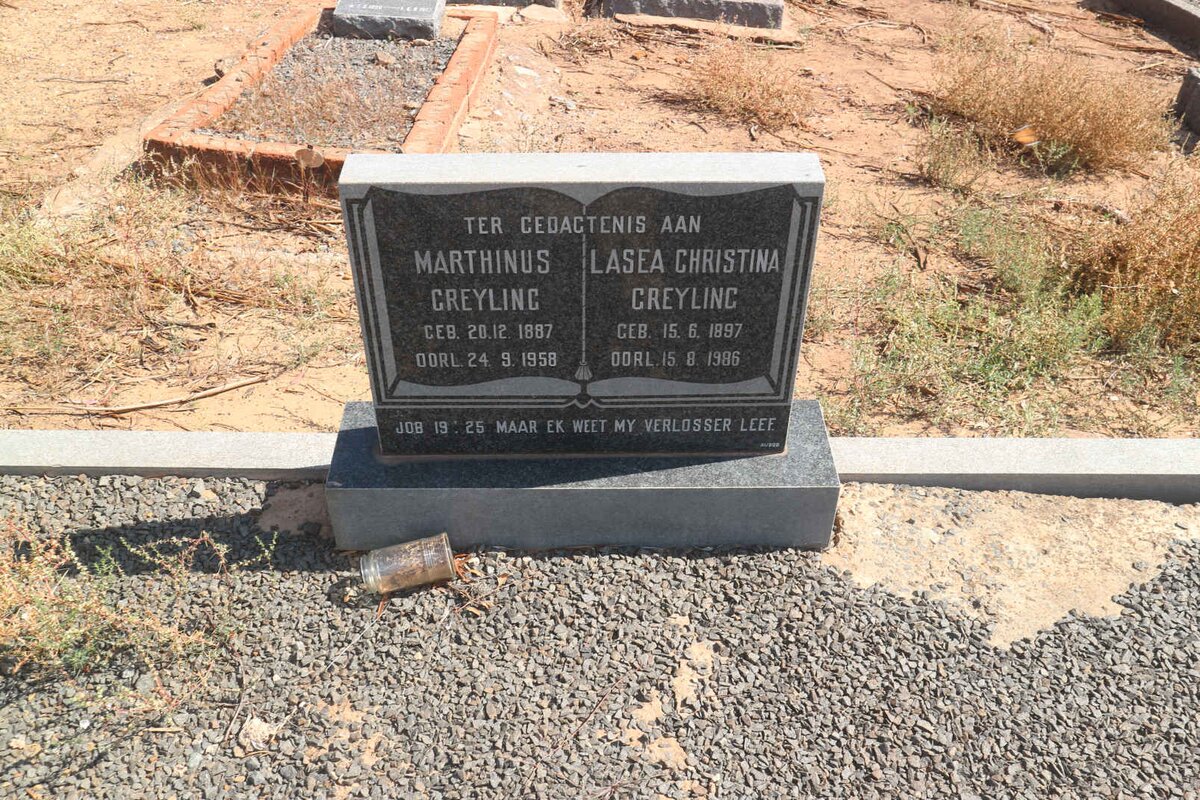 GREYLING Marthinus 1887-1958 &amp; Lasea Christina 1897-1986