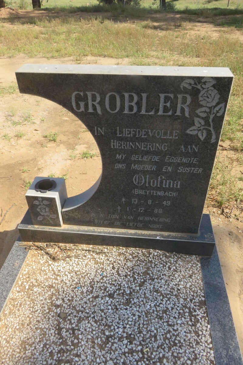 GROBLER Olofina 1949-1988