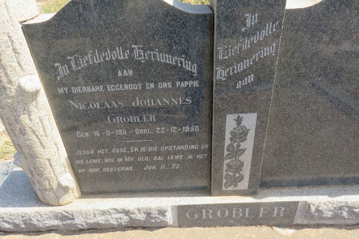 GROBLER Nicolaas Johannes 1911-1950