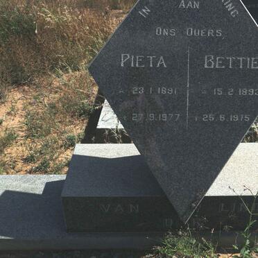 LINDE Pieta, van der 1891-1977 &amp; Bettie 1893-1975