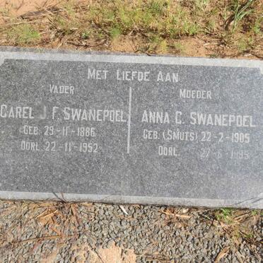 SWANEPOEL Carel J.F. 1886-1952 &amp; Anna C. SMUTS 1905-1995