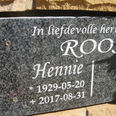 ROOS Hennie 1929-2017