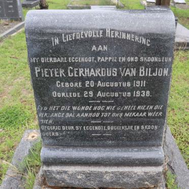 BILJON Pieter Gerhardus, van 1911-1938