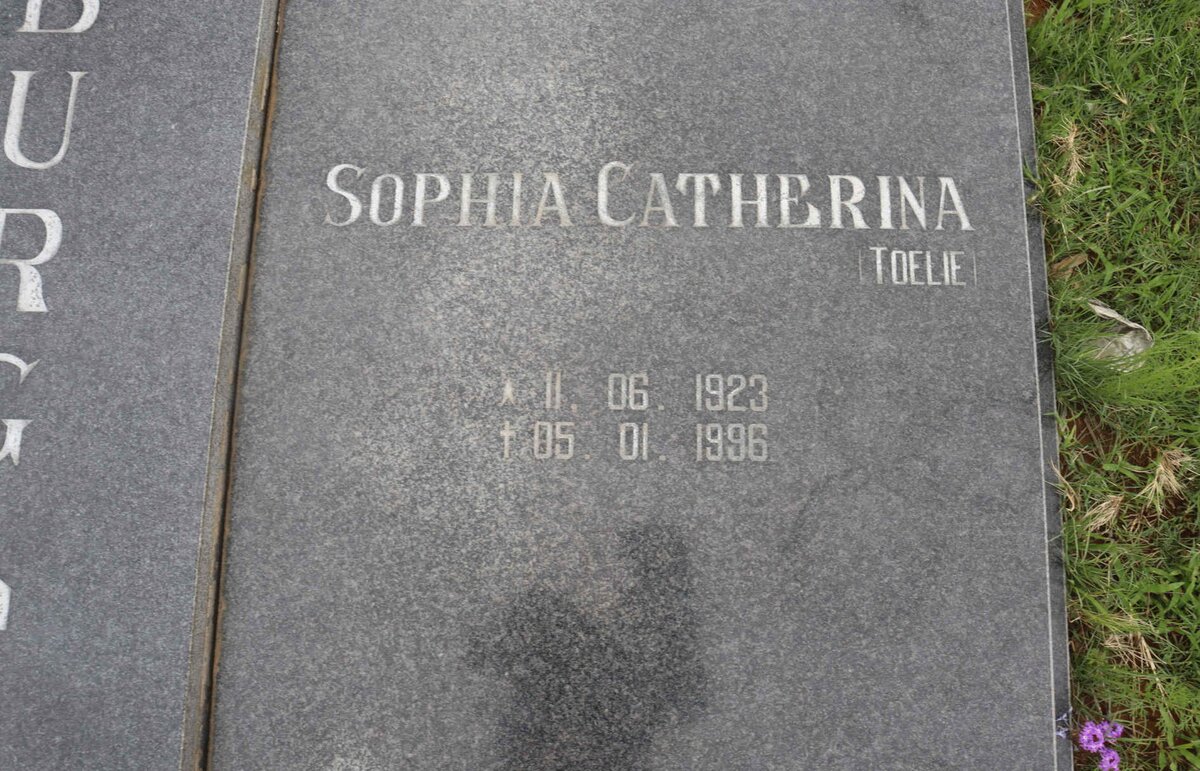 BURGER Christiaan Jacobus 1911-1996 &amp; Sophia Catherina 1923-1996
