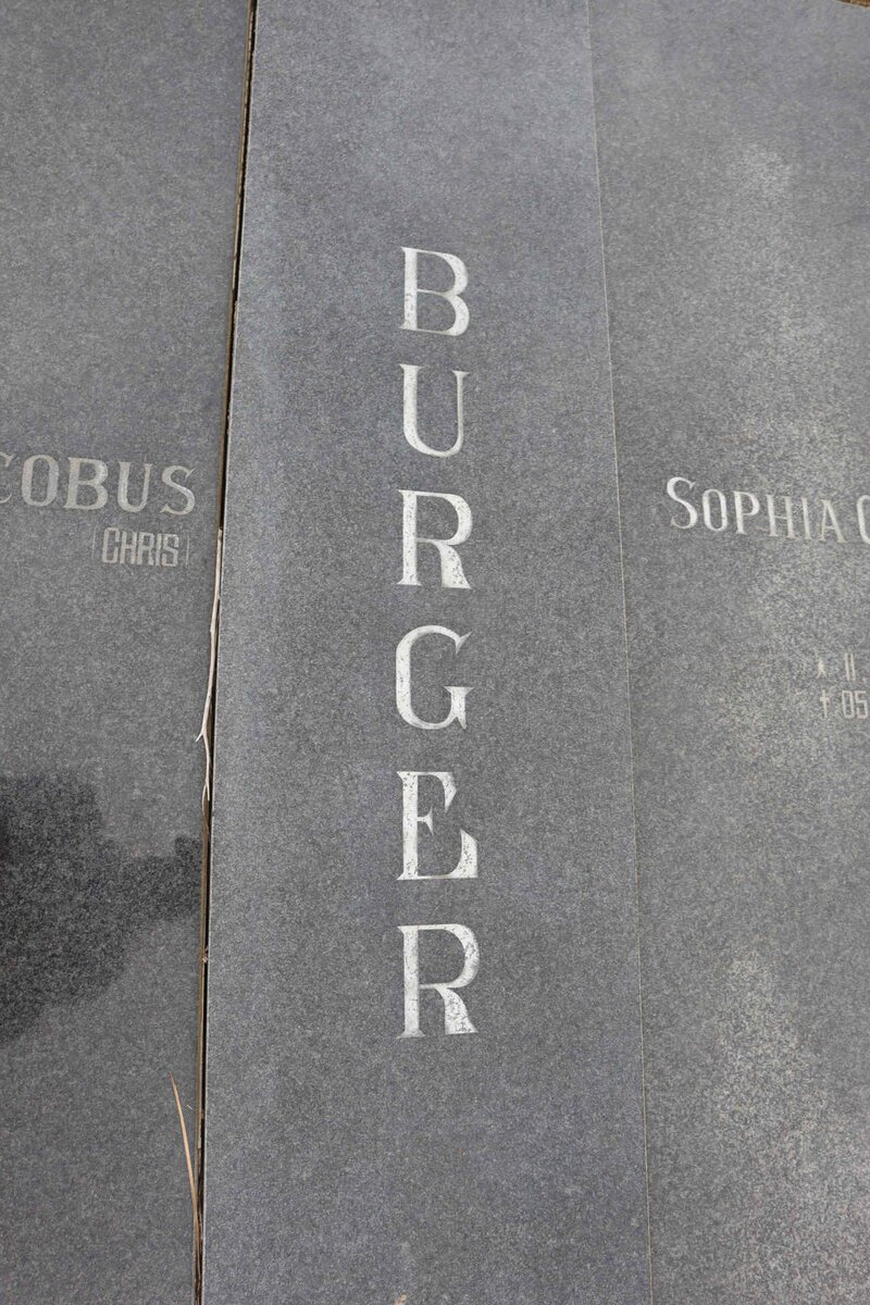 BURGER Christiaan Jacobus 1911-1996 &amp; Sophia Catherina 1923-1996