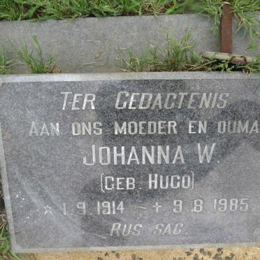 BOTHA Johanna W. nee HUGO 1914-1985