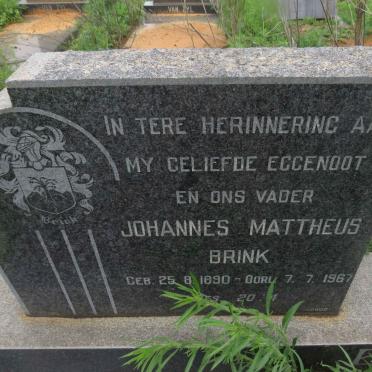 BRINK Johannes Mattheus 1890-1967