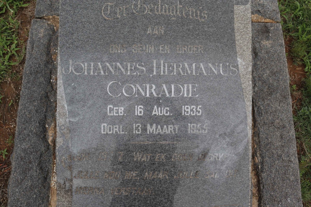 CONRADIE Johannes Hermanus 1935-1955