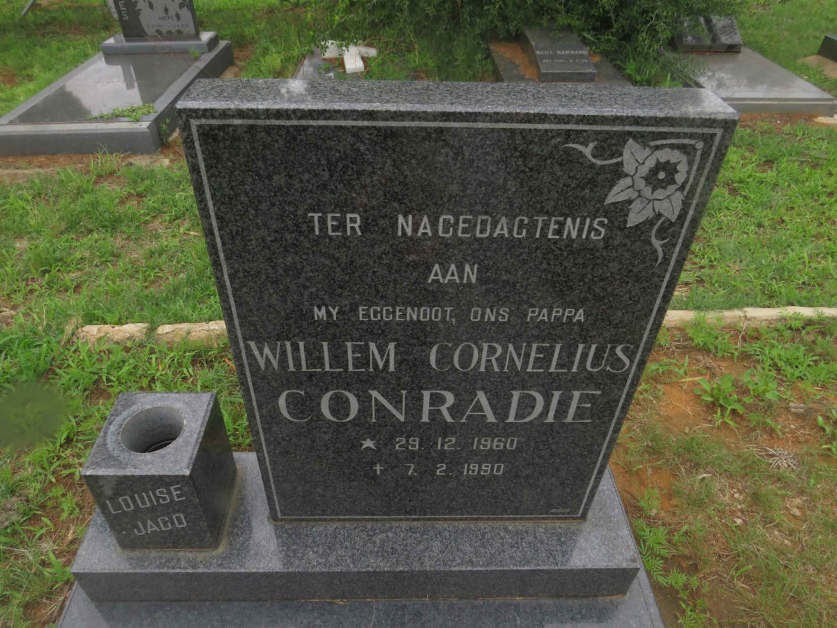 CONRADIE Willem Cornelius 1960-1990