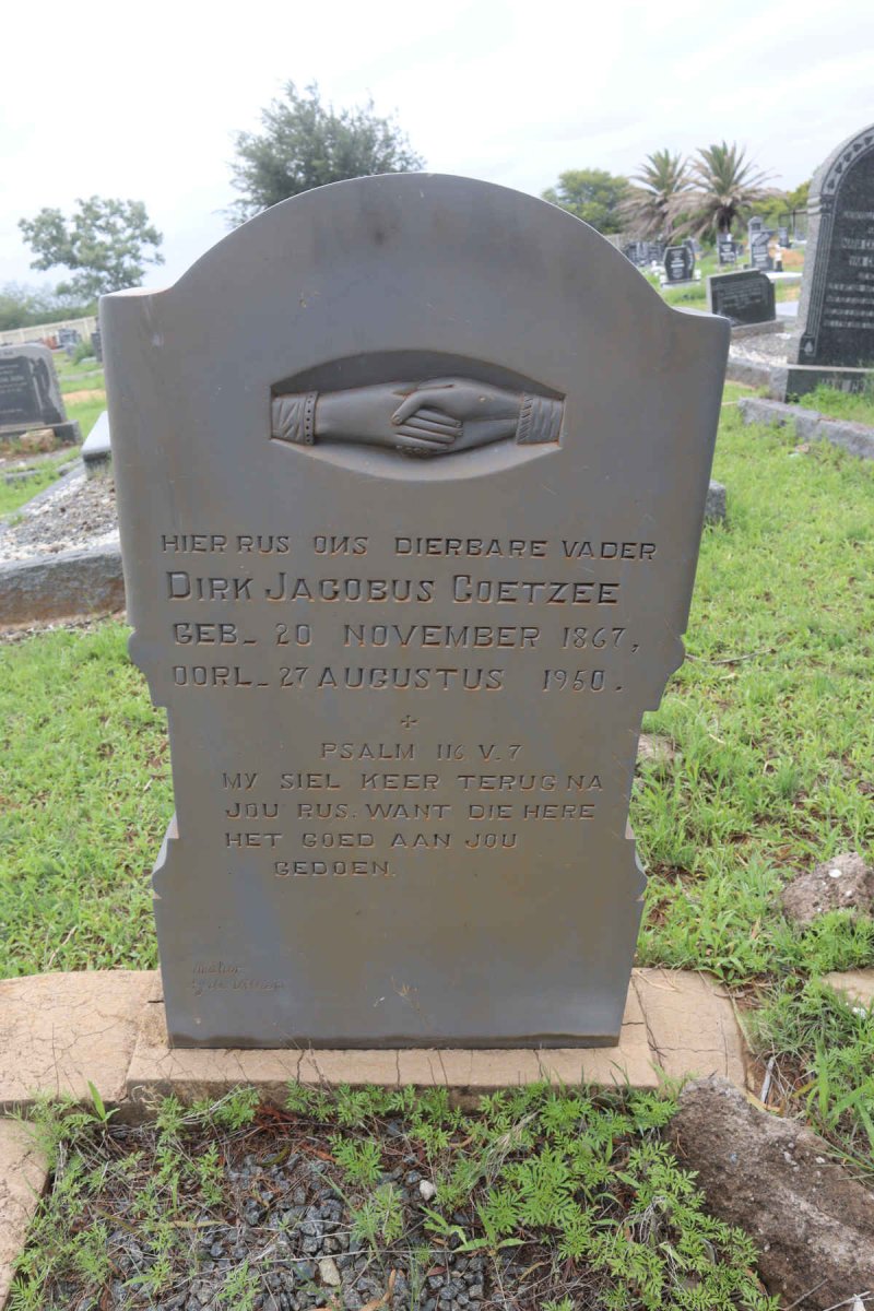 COETZEE Dirk Jacobus 1867-1950