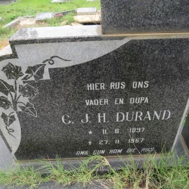 DURAND C.J.H. 1897-1967 &amp; E.H.J. 1903-1984