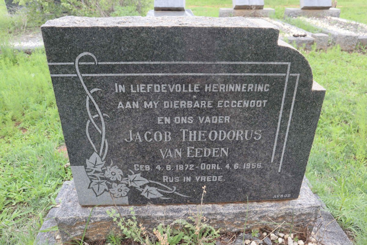 EEDEN Jacob Theodorus, van 1872-1956
