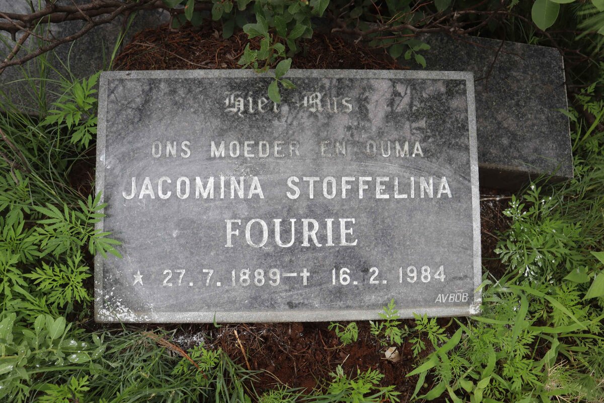 FOURIE Jacomina Stoffelina 1889-1984