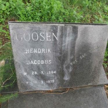 GOOSEN Hendrik Jacobus 1894-1975