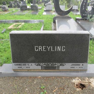 GREYLING Corneluis G.J. 1890-1976 &amp; Johanna M. 1900-1976