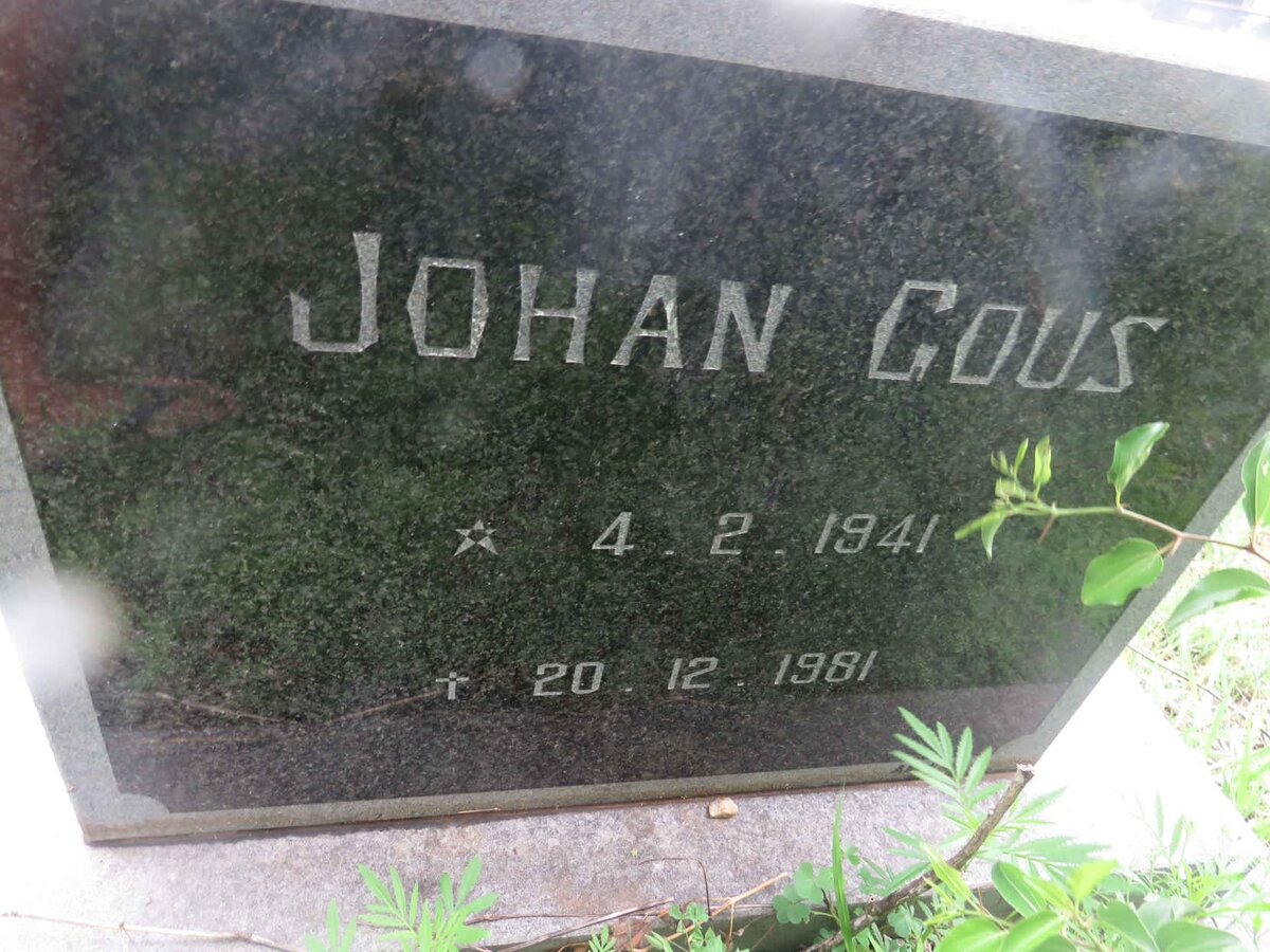 GOUS Johan 1941-1981
