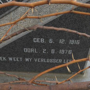 HUYSSTEEN Wilhelm Gustavus, van 1916-1976