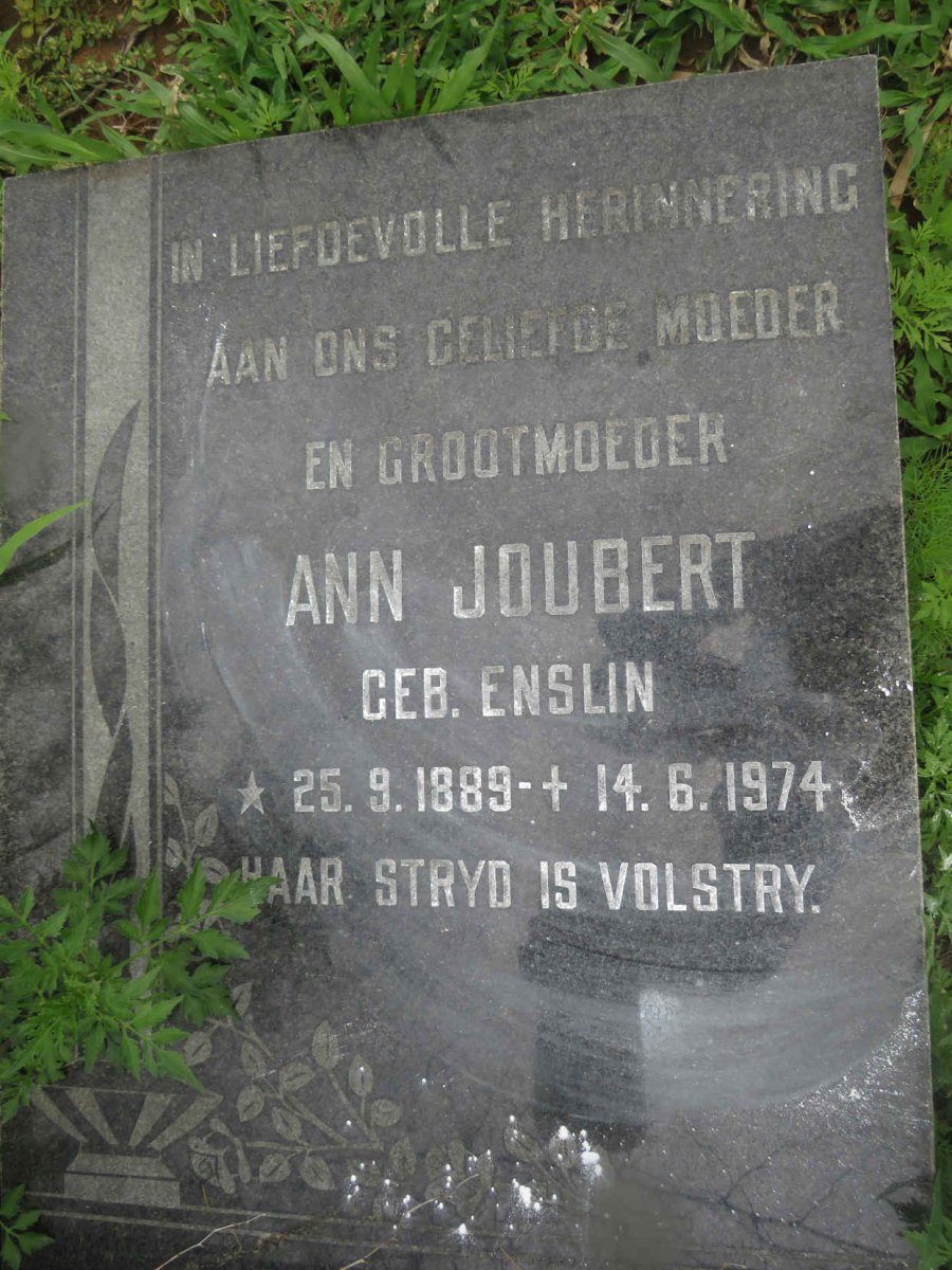 JOUBERT Ann nee ENSLIN 1889-1974