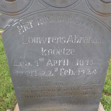 KNOETZE Louwrens Abraham 1873-1924