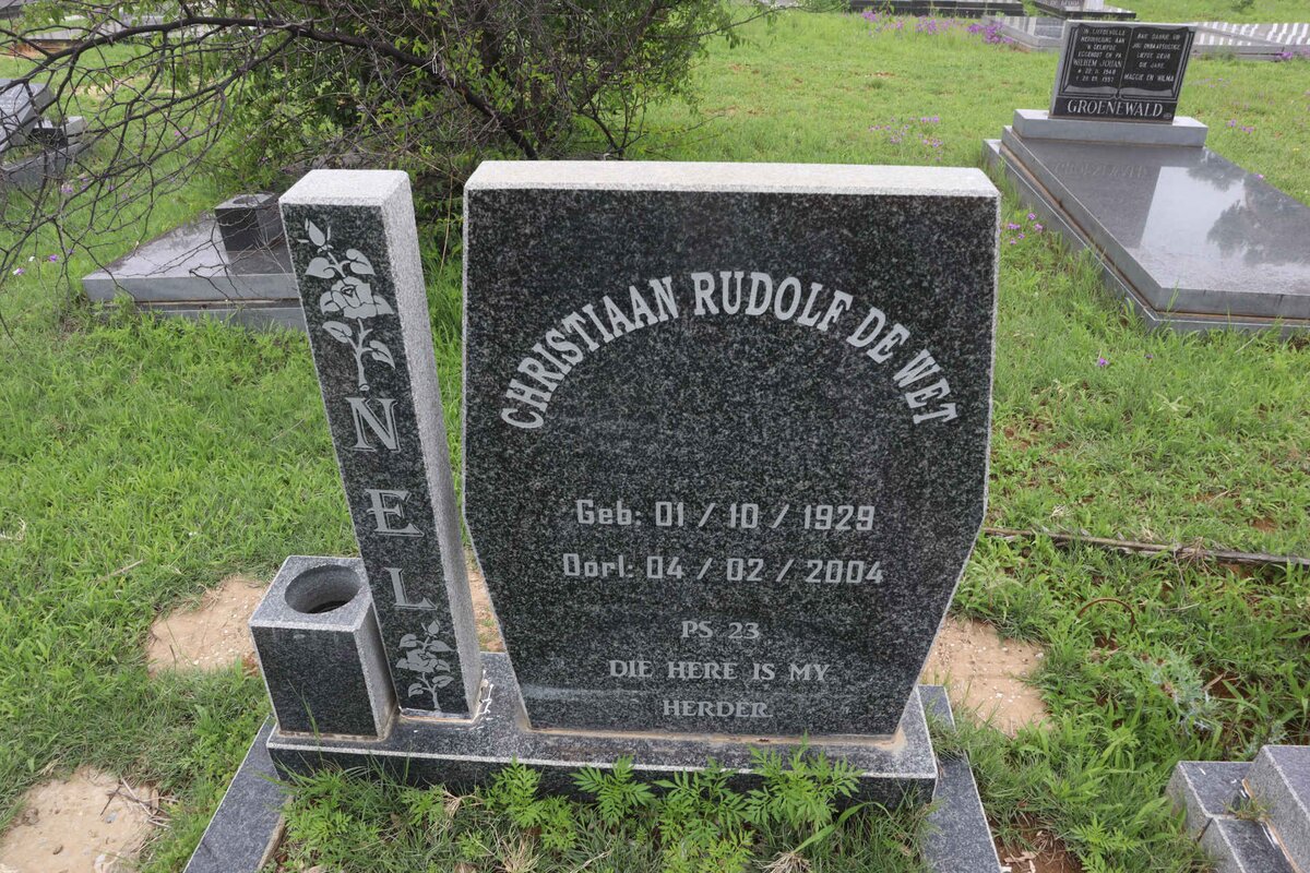 NEL Christiaan Rudolf de Wet 1929-2004