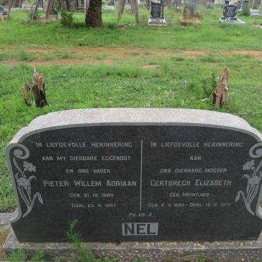 NEL Pieter Willem Adriaan 1885-1957 &amp; Gertbrech Elizabeth MEINTJIES 1890-1977