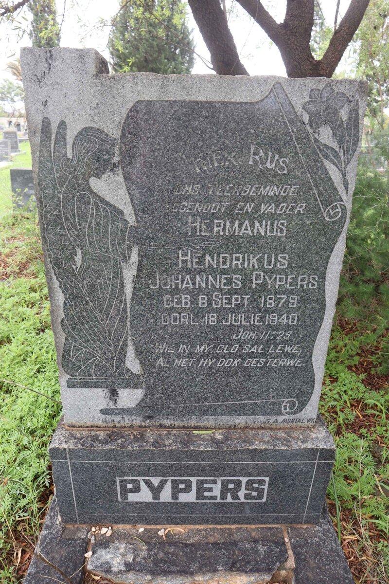 PYPERS Hermanus Hendrikus Johannes 1879-1940