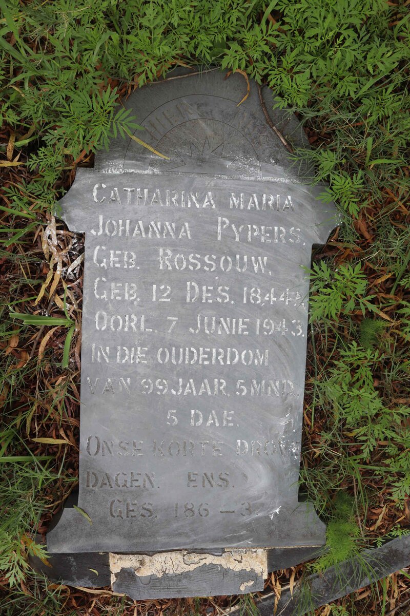 PYPERS Catharina Maria Johanna nee ROSSOUW 1844-1943