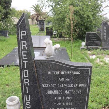 PRETORIUS Johannes Matthuys 1928-1980