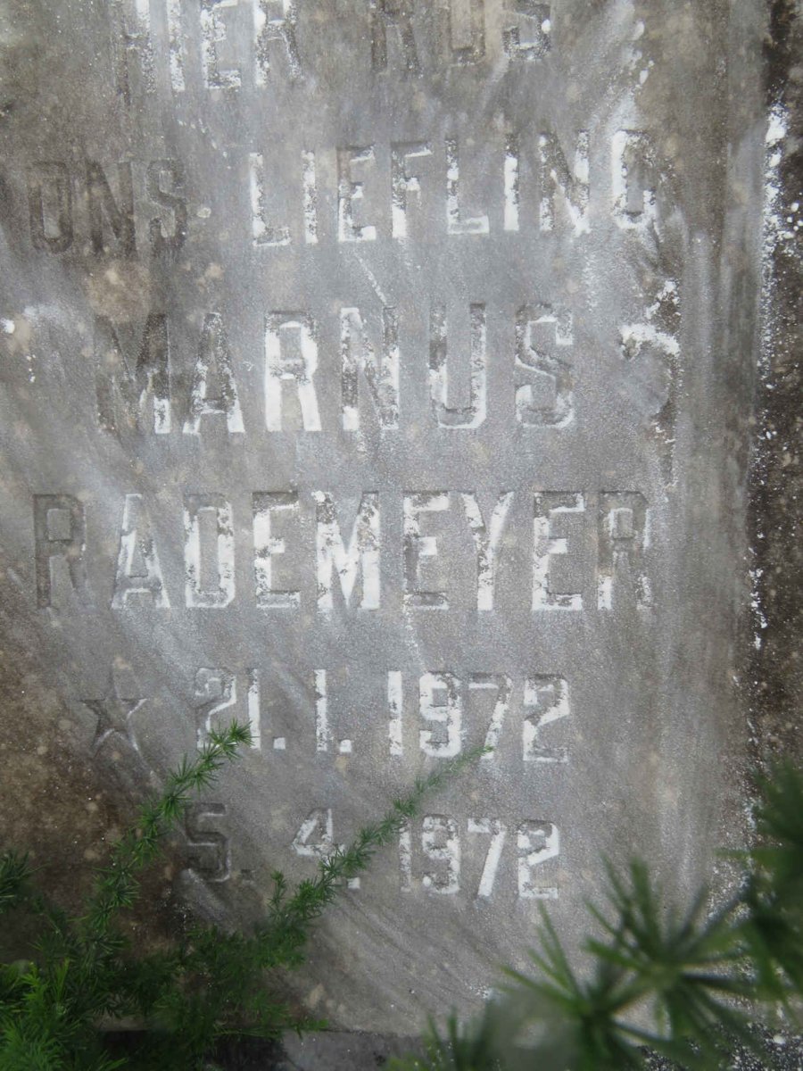 RADEMEYER Marnus 1972-1972