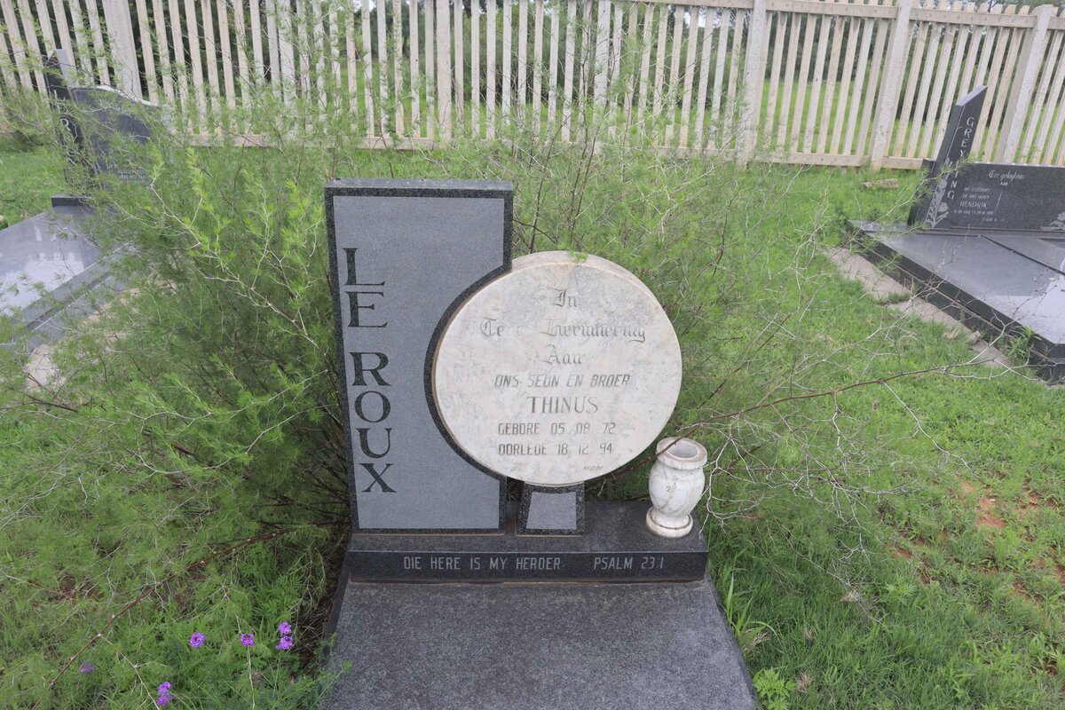 ROUX Thinus, le 1972-1994