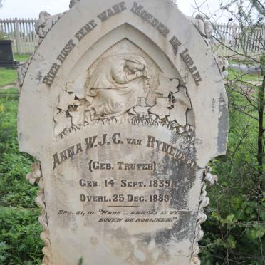 RYNEVELD Anna W.J.C., van nee TRUTER 1839-1889