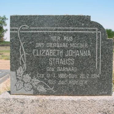 STRAUSS Elizabeth Johanna nee BARNARD 1886-1964