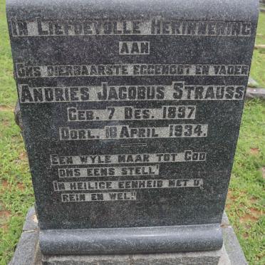 STRAUSS Andries Jacobus 1897-1934