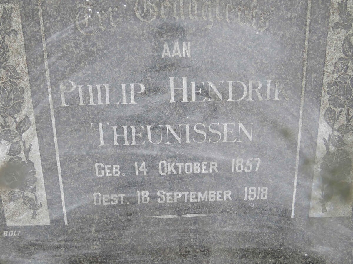THEUNISSEN Philip Hendrik 1857-1918