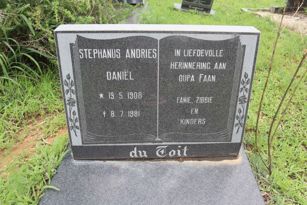 TOIT Stephanus Andries Daniel, du 1908-1981