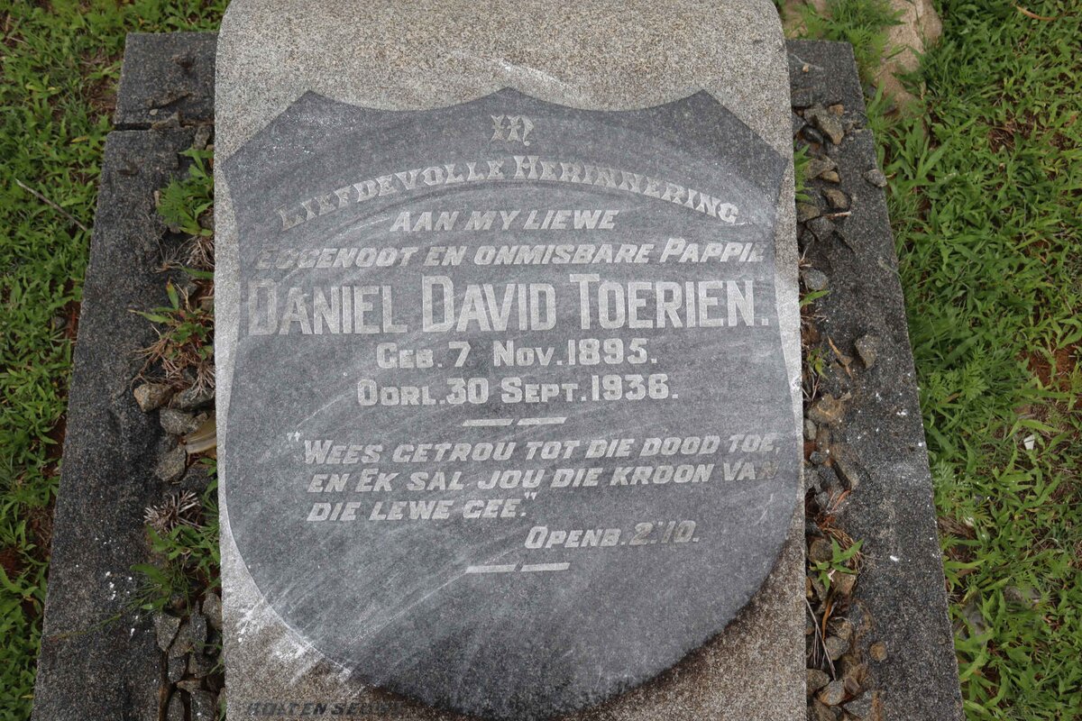 TOERIEN Daniel David 1895-1936
