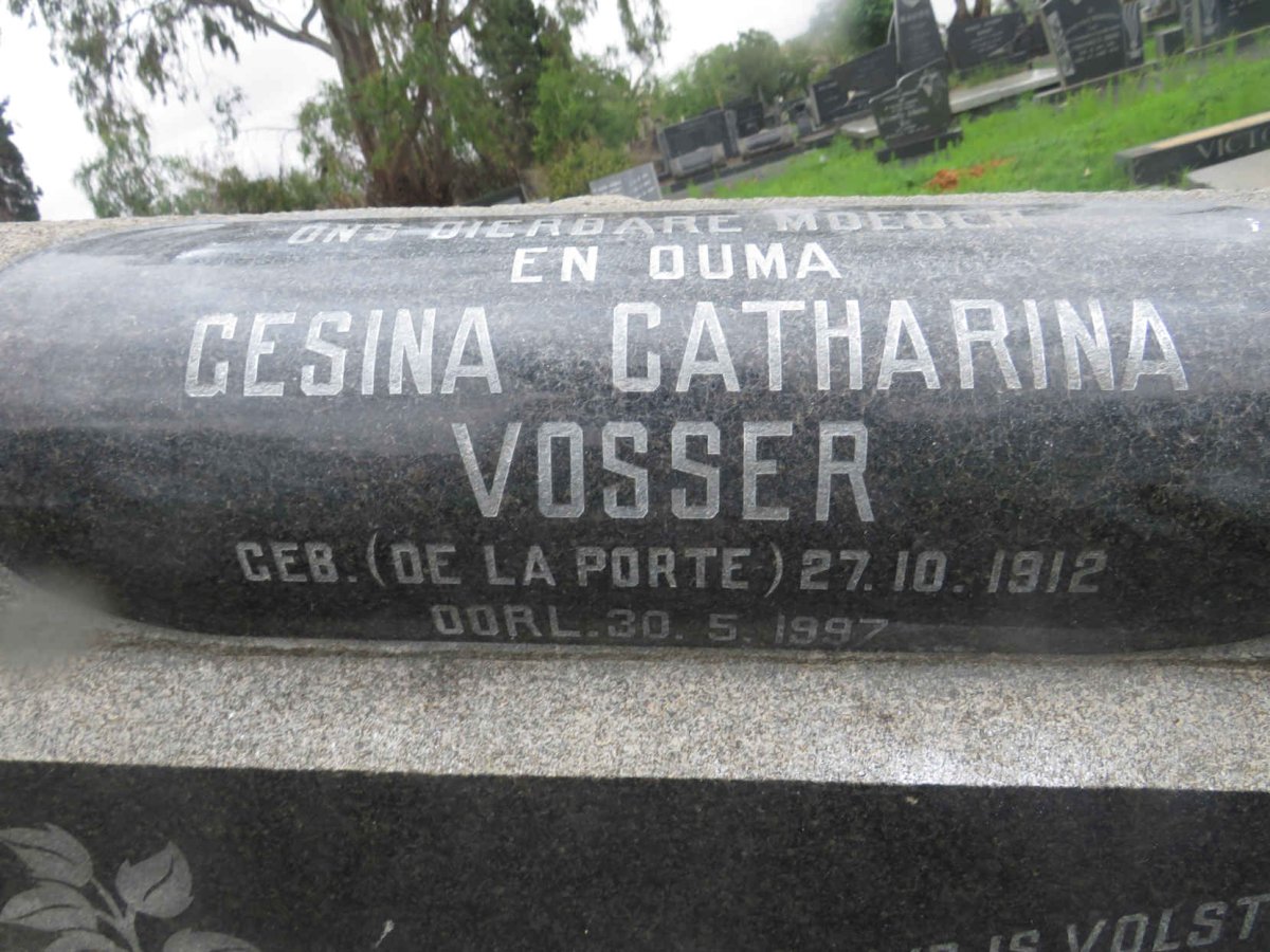VOSSER Gesina Catharina nee DE LA PORTE 1912-1997