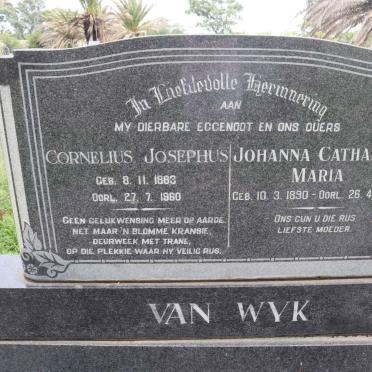 WYK Cornelius Josephus, van 1883-1960 &amp; Johanna Catharina Maria 1890-1977