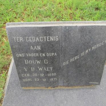 WALT Douw G., van der 1890-1971