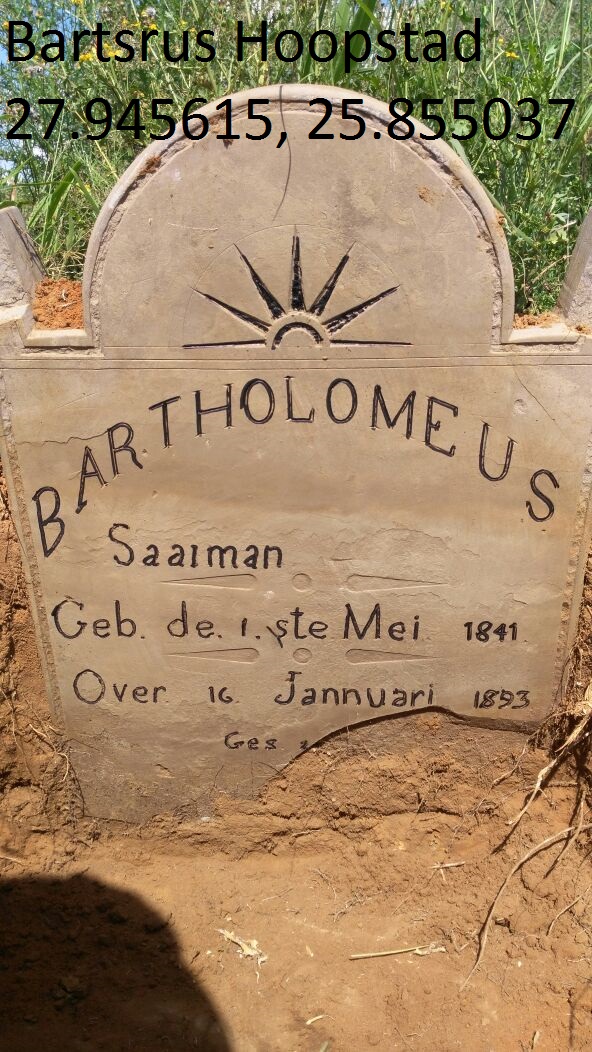 SAAIMAN Bartholomeus 1841-1893