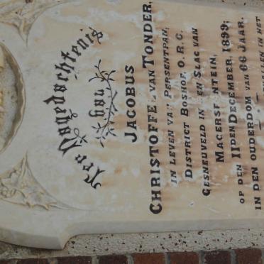 TONDER Jacobus Christoffel, van -1899