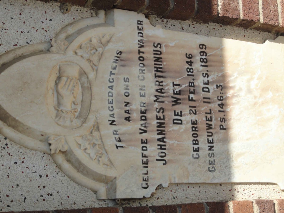 WET Johannes Marthinus, de 1846-1899