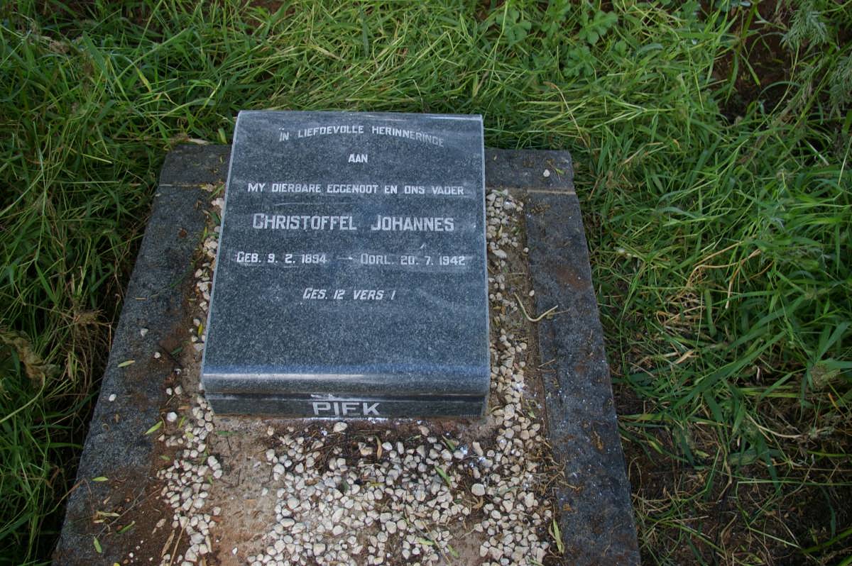 PIEK Christoffel Johannes 1894-1942