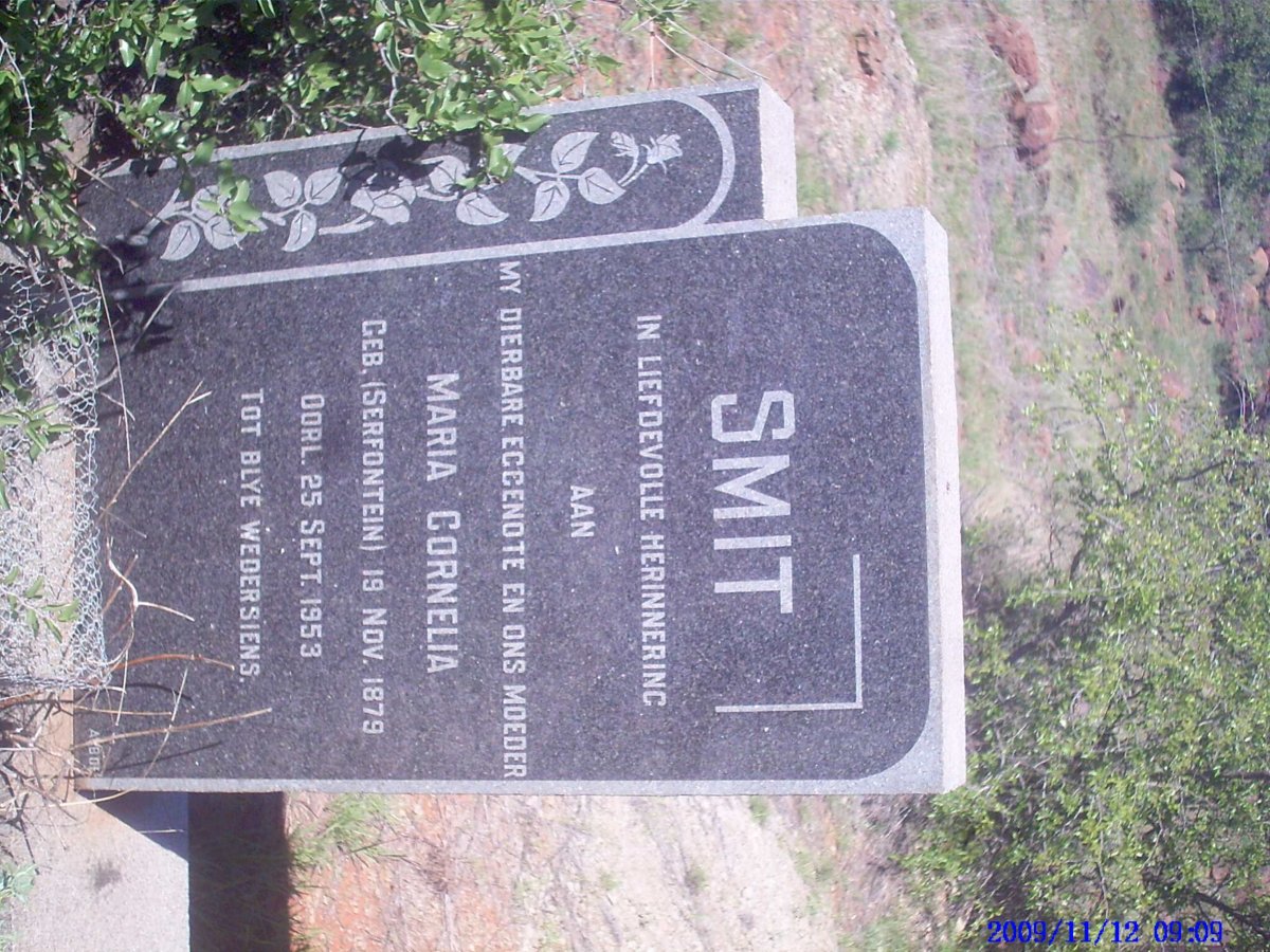 SMIT Maria Cornelia nee SERFONTEIN 1879-1953