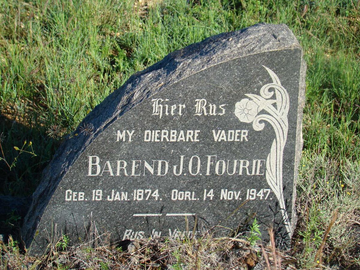 FOURIE Barend J.O. 1874-1947
